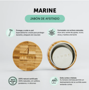 Jabón de afeitado MARINE | BANBU | Vegano